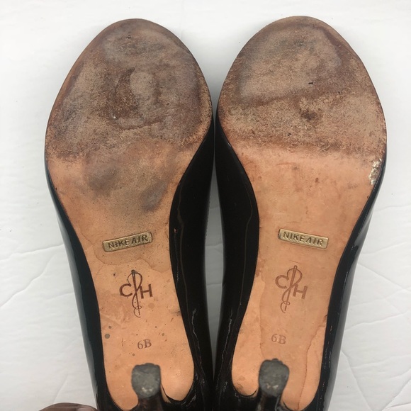 Cole Haan Black Patent Leather Pump Heels Size 6 B - Picture 6 of 7